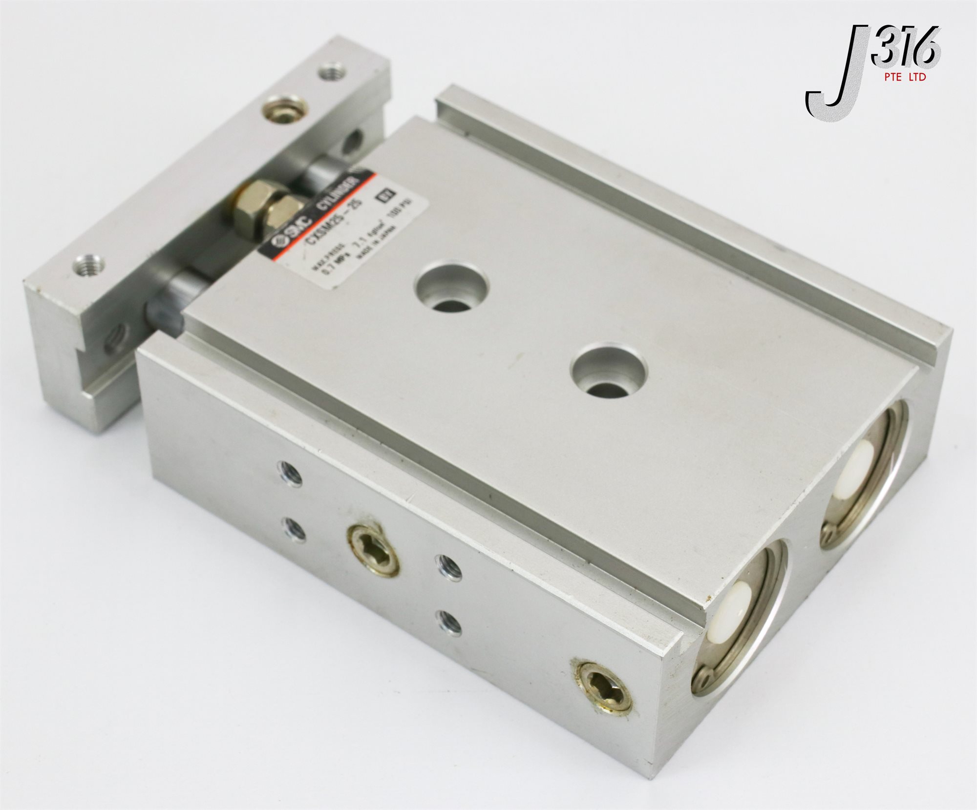 SMC CXSM25-75 Air Cylinder With Guide Rod Plate And Slide Bearing – New